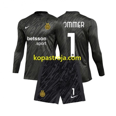 Billiga Fotbollströjor Inter Milan Yann Sommer 1 Målvakt Barn Tredje tröja 2024/25 Långärmad